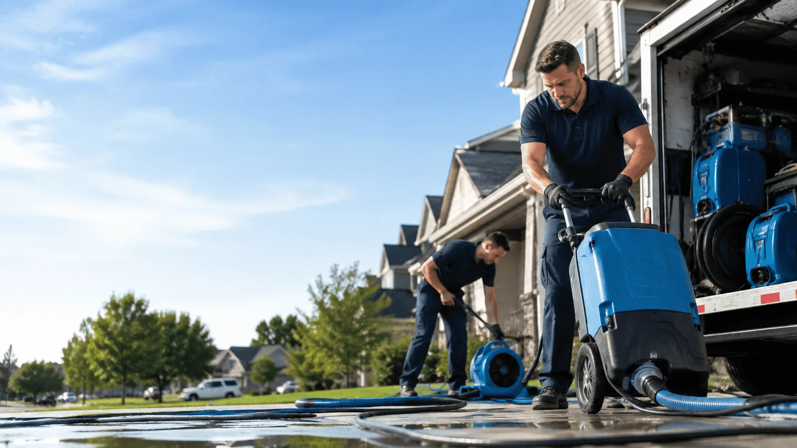 Basement Flooding being performed in Port Orchard, WA